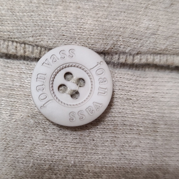 VTG? Joan Vass USA Women's Cardigan Sweater Tan Button Up Sz 1(Approx L)GUC READ - Picture 2 of 12